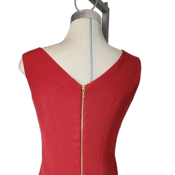 Laura  Orange  Burgundy Sheath Sleeveless  Dress Size 8 - Picture 10 of 17